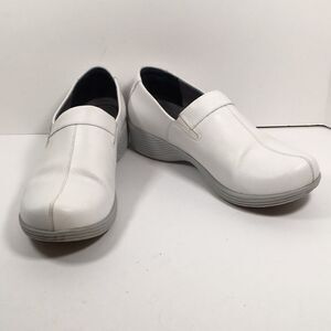 DANSKO Work Wonders Women's EU 41 US 10.5 Shoes White Leather Closed Heel Clogs